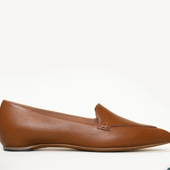 MINT! Women's M. GEMI Tan Leather THE GIA Hidden Wedge LOAFER Slip On SHOES 37 - Picture 5 of 8